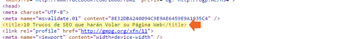 Título SEO de la Página