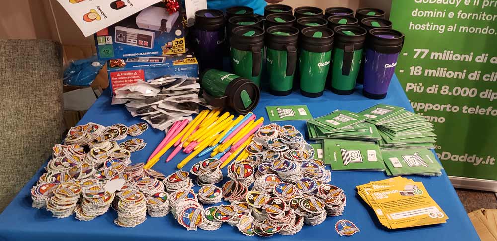 Regalos de GoDaddy It, Sponsor de Wordcamp Verona 2019